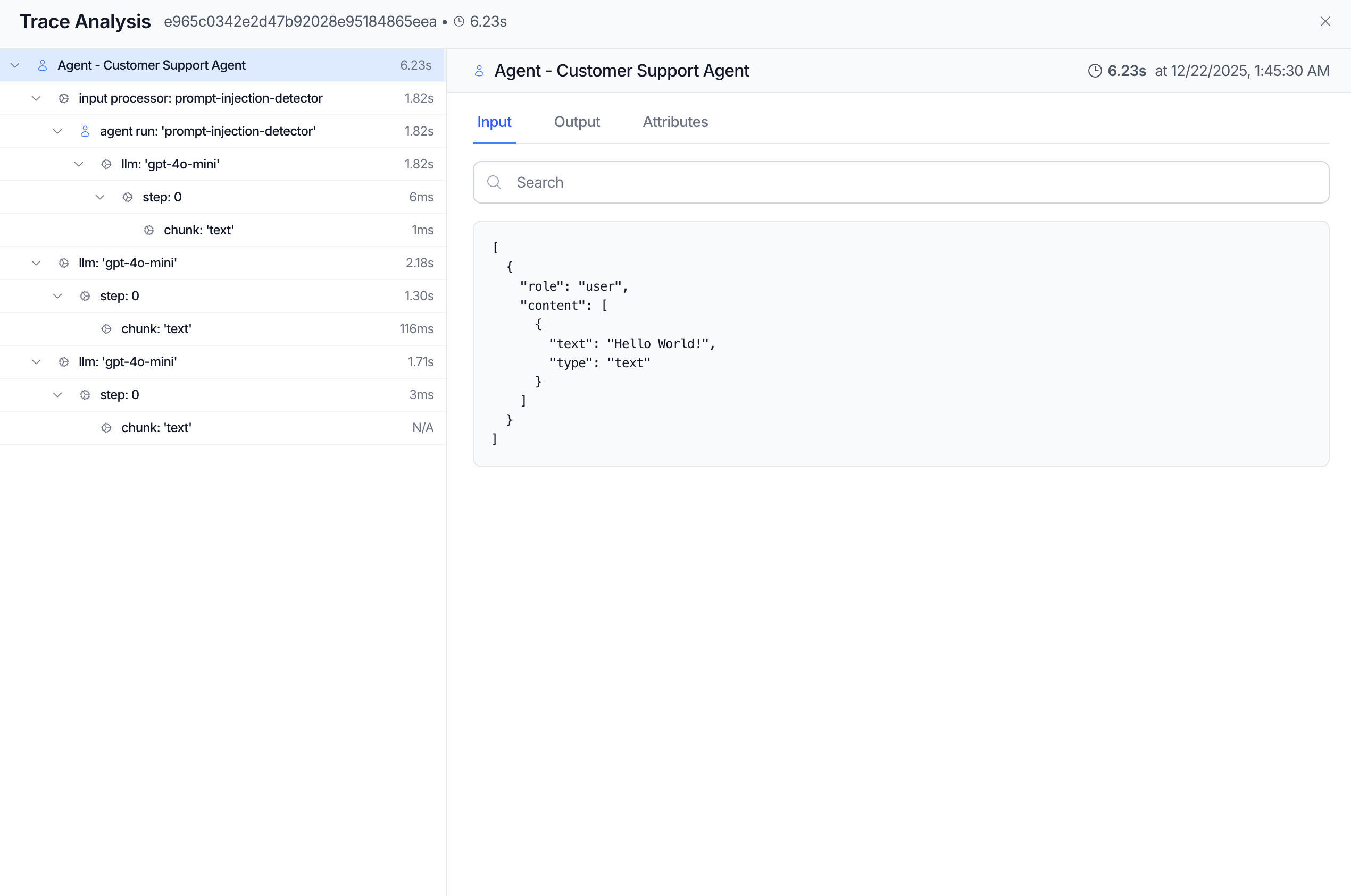 Agent Execution Traces Dashboard